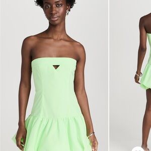 Strapless Lime Green Dress